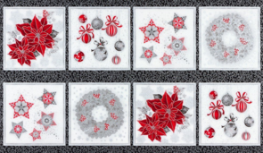 Robert Kaufman Holiday Flourish 15 - Silver - Panel