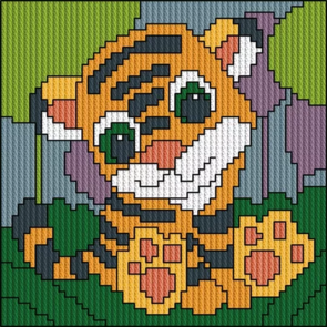 Permin My First Longstitch Kit - Tiger