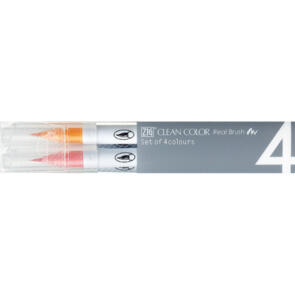 KURETAKE ZIG CLEAN COLOR Real Brush 4 color set "Pale colours"
