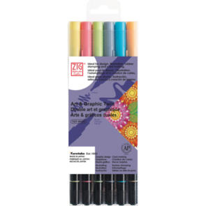 KURETAKE ZIG ART & GRAPHIC TWIN 6 COLOURS SET "All Seasons"