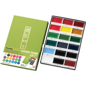 KURETAKE GANSAI TAMBI 18 Color Set