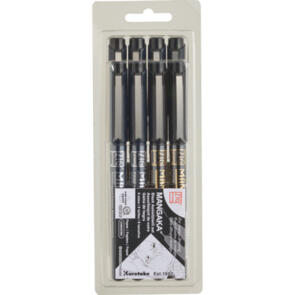 KURETAKE ZIG CARTOONIST MANGAKA Black 8 pcs. assortment set