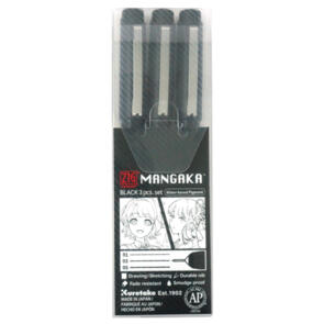 KURETAKE ZIG CARTOONIST MANGAKA Black 3 pcs. set 2