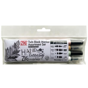 KURETAKE ZIG Twin Black Marker Assortment set