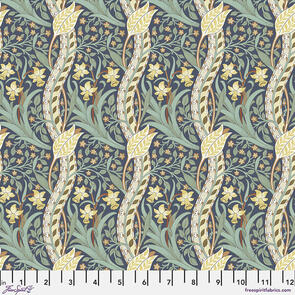 Free Spirit Morris & Co Thameside - Mini Daffodil - Marine