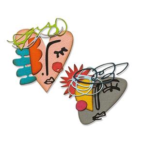 Sizzix Tim Holtz Thinlits Die Set 19PK Abstract Faces