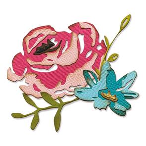 Sizzix Tim Holtz Thinlits Die Set 4PK Brushstroke Flowers #4
