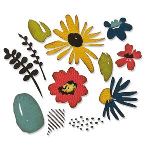 Sizzix Tim Holtz Thinlits Die Set 11PK Modern Floristry