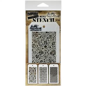 Stampers Anonymous Tim Holtz 3/pk Mini Layering Stencils - Set 46