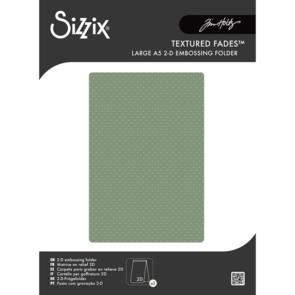 Sizzix 2-D Texture Fades A5 Embossing Folder - Vault Dots Large by Tim Holtz