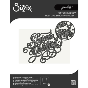 Sizzix Multi-Level Embossing Folder - Season's Greetings by Tim Holtz