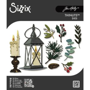 Sizzix Thinlits Die Set 19PK – Vault Winter Candlelight by Tim Holtz