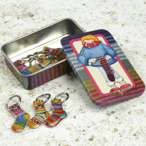 Emma Ball Socks Stitch Markers in a Tin(T293)