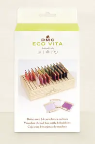 DMC Eco Vita Wooden Project Box with 24 Bobbins