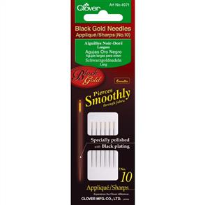 Clover Black Gold Applique/Sharps Needles