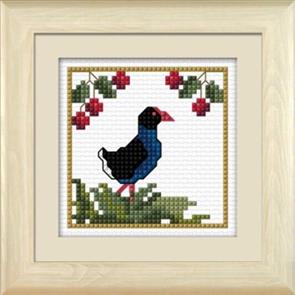 Lyn Manning Cross Stitch Kit - New Zealand Birds - Pukeko The Swamphen
