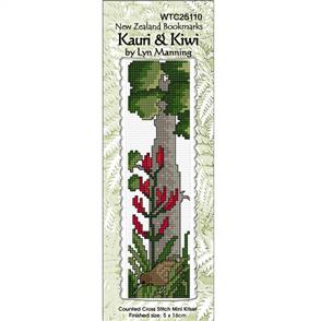Lyn Manning Cross Stitch Kit- Kauri And Kiwi Bookmark