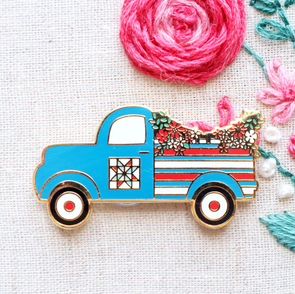 Flamingo Toes Needle Minder - Patriotic Truck
