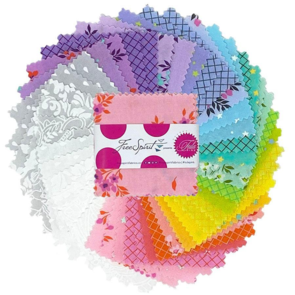Free Spirit Tula Pink ||True Colors || 2.5" Mini Charm Pack - 42pcs
