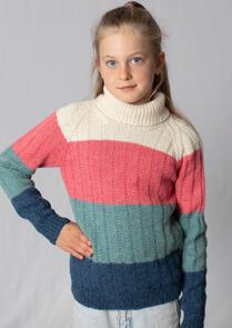 Alpaca Yarns Worsted Stripe Raglan Sweater - Knitting Pattern / Kit