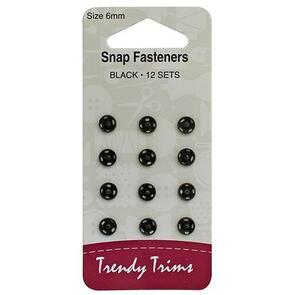 Trendy Trims Metal Snap Fasteners - Black