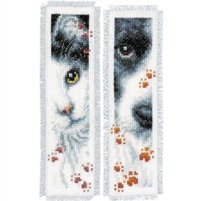 Vervaco Cross Stitch Kit - 2/Pkg Dog & Cat Bookmarks