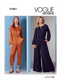 Vogue Pattern 1851 Misses' and Misses' Petite Jumpsuit V1851