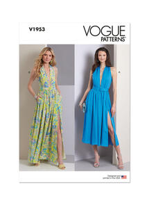 Vogue Misses' Dress In Two Lengths and Belt