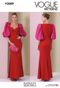 Vogue Sewing Pattern Misses' Dress by Badgley Mischka V2009
