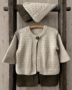 The Kiwi Stitch & Knit Co Mika Cardigan & Hat 8PLY - Knitting Pattern / Kit