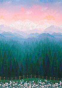 Robert Kaufman HAPPY HILLTOP WELD-20766-206 SUNSET