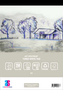 Art Spectrum Toned Pad - 250gsm - White - 40 Sheets