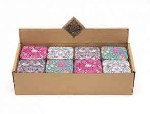Botanical Homeware Arts & Craft - Floral Small Square Pocket tins (Assorted)