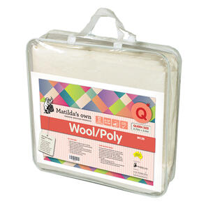 Matilda's Own Wool 60/Poly 40 Wadding Queen Size Pre-cut 2.4m x 2.7m