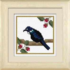 Lyn Manning Cross Stitch Kit - New Zealand Birds - Tui, the Parson's Bird