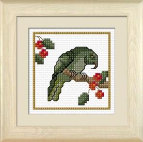 Lyn Manning Cross Stitch Kit - New Zealand Birds - Kea the Mountain Parrot