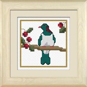 Lyn Manning Cross Stitch Kit - New Zealand Birds - Kereru the Wood Pigeon
