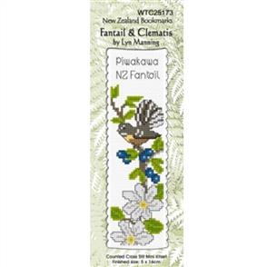 Lyn Manning Cross Stitch Kit Bookmark - Fantail