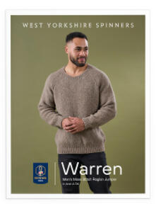 West Yorkshire Spinners Warren - Men’s Moss Stitch Jumper - Knitting Pattern / Kit