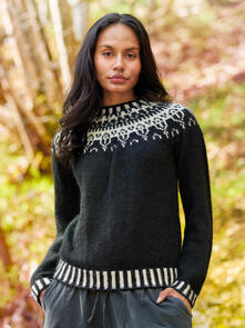 West Yorkshire Spinners Fable Aran - Sigird Yoke Jumper - Knitting Pattern / Kit