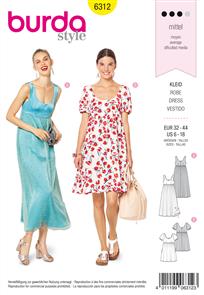Burda Style Pattern 6312 Misses' ballet neckline dress