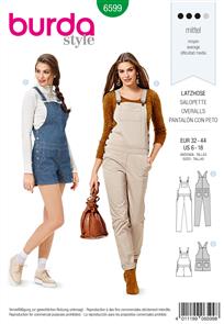 Burda Style Pattern 6599 Overalls