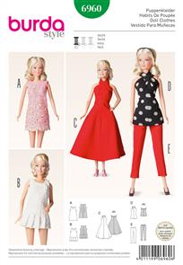 Burda Pattern 6960 Doll Clothes, Accessories