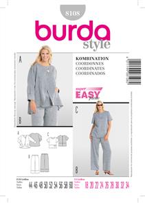 Burda Pattern 8108 Coordinates