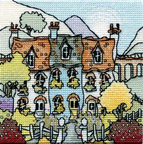 Michael Powell Mini Cross Stitch Kit: Railway Cottages