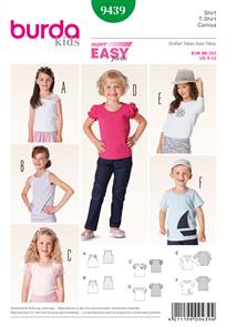 Burda Pattern 9439 Children T-Shirts