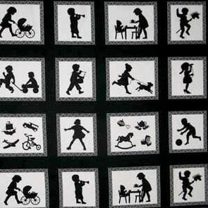 Michael Miller Silo Kids | Black & White Black Silo Kids Vignettes