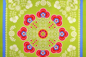 Michael Miller Ooh La La /Pillow & Maxfield Le Bandana - Lime (Panel)