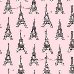 Michael Miller Paris Valentine /Fiveloaves Twofish Tour Eiffel Blossom