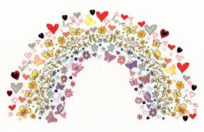 Bothy Threads Cross Stitch Kit - Lovely Rainbow